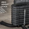 HOMCOM Multi Gym Equipment, Multifunction Home Gym Machine with 45kg Weight Stack, for Lat Pulldown, Leg Extensions, Preacher Bicep Curls, Triceps Pulldowns, Chest Press, Strength Training