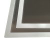 kleankin Bathroom Mirror with LED Lights, Dimmable Makeup Mirror with 3 Temperature Colours, Defogging Film, Memory Function and Aluminium Frame, Hardwired, Horizontal and Vertical, 60 x 50?cm