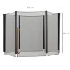 HOMCOM 10ft Trampoline Net Replacement Safety Net Enclosure Net Spare w/ 6 Poles