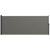 Outsunny Retractable Side Awning, Garden Privacy Screen Divider, Full Cassette Wind Breaker for Hot Tub, Balcony, Terrace, Pool, 400 x 160cm, Dark Grey