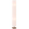 HOMCOM Floor Lamp, 120cm Standing Lamp with Linen Lampshade, Standard Light with Pine Wood Base for Living Room, Bedroom (Bulbs Not Included)