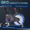 HOMCOM Indoor Exercise Bike, Stationary Bike, Cycling Machine with Adjustable Seat, Resistance, Handlebar, LCD Display and Flywheel, for Home Gym Workout, Black