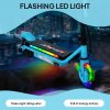 AIYAPLAY Electric Scooter for Kids Ages 6-14, with Dual Brakes, Flash Wheel and Colourful Light, Kids Electric Scooter E Scooter, Up to 12 KM/H & 10 KM, Blue