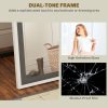 HOMCOM Full Length Mirror, 163 x 53 cm Full Body Mirror with Frame, Free Standing, Hanging or Leaning Against Wall for Bedroom, Living Room, Grey Wood Effect