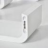 HOMCOM Floating Shelves, Set of 3 Wall Shelf, Shelves for Wall Invisible Mounting, Bedroom Living Room, White