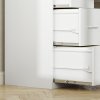 HOMCOM 4 Drawer Filing Cabinet, Vertical File Cabinet with Adjustable Hanging Bar for A4 and Letter Size, Steel Printer Stand for Home Office, White