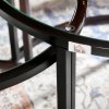HOMCOM Coffee Table Set of 2, Modern Nest of Tables with Tempered Glass Top, Steel Frame for Living Room, Black