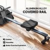 SPORTNOW Water Rowing Machine, Rowing Machines for Home Gym with Adjustable Resistance, Wheels, LCD Monitor, Elevated Tablet Holder, Vertical Storage, for Cardio Training
