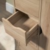 HOMCOM Bathroom Floor Cabinet, Freestanding Storage Unit with 4 Drawers and Door Cupboard for Living Room, Kitchen, Bedroom