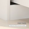 HOMCOM Bedside Table, Bedside Cabinet with 2 Drawers, Modern Side Table with Storage for Bedroom, Living Room, High Gloss White