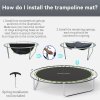 SPORTNOW Trampoline Replacement Mat with Eight Rows of Stitching, Spring Pull Tool, 54 V-Hooks, for 10ft Trampoline, Using 14cm Springs, Trampoline Jumping Mat, Green