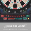 HOMCOM Electronic Dartboard Set, 27 Games Modes and 202 Variations, LED & 12 Soft Tip Darts and Cabinet to Storage, Ready-to-Play Multi-Game Option Darts Machine