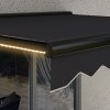 Outsunny 3 x 2.5m Electric Awning with LED Light and Remote Controller, Aluminium Frame Retractable Awning Half Cassette Sun Canopies for Garden Patio Deck Door Window