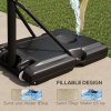 SPORTNOW Portable Basketball Hoop and Stand, Six-Level Height with Quick Lift, Shatter-Resistant Backboard and Wheels, Freestanding Basketball Hoop System for Junior, Adults - 2.35-3.05m
