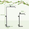PawHut Reptile Lamp Stand, Adjustable Height and Width Heat Lamp for Reptile Amphibian Terrariums, Light Stand with Hook Hanging Steel Base - Black