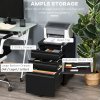Vinsetto 3-Drawer Filing Cabinet with Lock, Mobile Steel File Cabinet for A4, Legal and Letter Size, Under Desk Drawers with Pre-Assembled Body for Home Office, 39 x 48 x 60 cm, Black