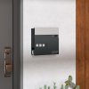 HOMCOM Wall Mounted Post Box with Viewing Window, 2 Lock, Modern Galvanised Steel Mailbox with Copper Core, Weatherproof Letterbox for Outdoor Use, Easy to Install, Charcoal Grey