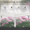 Outsunny Galvanised Raised Garden Bed with Greenhouse and Openable Cover, Metal Outdoor Planters for Vegetables, Flowers and Herbs, for Patio and Garden, 126 x 107 x 67.5cm, Dark Grey