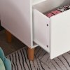 HOMCOM Kids Children Wooden Bookcase w/Drawer Bedroom Furniture Bookshelf Storage Rack Display Unit Toys Games Organisation Cabinet Pink Blue Back Panel 50 x 30 x 142 cm