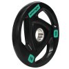 SPORTNOW 2 x 10kg Olympic Weight Plates, Tri-Grip Rubber Coated Barbell Weights Set w/ 2