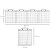 Outsunny Garden Decorative Fence 4 Panels 44in x 12ft Metal Wire Landscape Border Edging