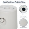 Outsunny 4 Pack 36 kg Gazebo Weights, Canopy Tent Weights with Rapid Clip, Gazebo Leg Weights Fill with Sand or Water, White