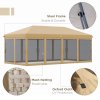 Outsunny 3 x 6m Pop Up Gazebo, Outdoor Canopy Shelter, Marquee Party Wedding Tent with 6 Mesh Walls and Carry Bag, Beige