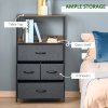 HOMCOM 4 Drawer Storage Chest Unit Home Cabinet w/ Shelves Home Living Room Bedroom Entryway Living Furniture