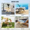 Outsunny Fir Wood Folding Coffee Table, Lightweight Small Garden Table with Slatted Top, Portable Folding Side Table for Balcony Deck Patio Terrace, Nature Wood Finish