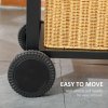 Outsunny Charcoal Barbecue Grill Trolley with Adjustable Charcoal Pan, Galvanised Steel Smoker BBQ Grill with Storage Shelves, Lid, Themometer, Bottle Opener and Wheels, Black