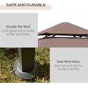 Outsunny 2.5x1.5m (8'x5') Grill Gazebo Canopy, Double Tiered Outdoor BBQ Gazebo Shelter with 2 Side Shelves for Garden, Patio, Barbecue, Picnic, Coffee
