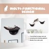 PawHut Wood Cat Shelves, Wall-Mounted Cat Shelter, Curved Kitten Bed Perch Climber Furniture 41 x 28 x 21cm Brown