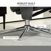 HOMCOM Recliner Chair with Footstool, Upholstered Velvet Fabric Armchair with Adjustable Back, Solid Wood Frame for Living Room, Charcoal Grey