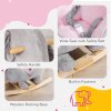 HOMCOM Baby Rocking Horse Plush Ride On Elephant Rocker with Sound Safety Belt Toddler Toy for 18 - 36 Months