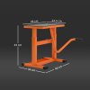 DURHAND 150KG Steel Motorcycle Lift Rubber Platform, Crank Lift Manual Repair Clean Hoist Table Assist Off-Road Dirt Bike Stand, 27.5/39.5H cm, Orange