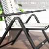 Outsunny Rattan Folding Chair Outdoor Set of 2, 5-Position Adjustable Wicker Garden Dining Chair with High Backrest, Wide Armrest, for Patio, Terrace, Balcony, Black