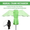 Outsunny 4.6m Garden Parasol Double-Sided Sun Umbrella Patio Market Shelter Canopy Shade Outdoor with Cross Base - Green