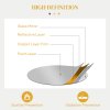 HOMCOM Metal Wall Art 65cm Modern Decorative Mirror Decor Hanging Home Wall Sculptures for Living Room Bedroom Dining Room, Gold