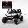 AIYAPLAY 2 Seater Ride on Truck, 24V 7AH Battery Powered Electric Ride On Car with Parental Remote Control, Spring Suspension, 3 Speeds, LED Lights, MP3, Horn, Music, White