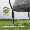 SPORTNOW 10ft Trampoline with Enclosure Net, Spring Cover, Outdoor Trampoline Garden Jumping Mat, Black