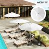 Outsunny 3 m Replacement Parasol Canopy with Top Vent, UPF 50+ Garden Parasol Replacement Canopy, 8 Rib Parasol Cover Replacement Fits Various Frames