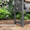 Outsunny Garden Bench, Arch Pergola with Natural Wooden Garden Arbour with Seat for Vines/Climbing Plants for Outdoor Space, Grey