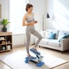 HOMCOM Portable Mini Stepper, Steppers for Exercise Workout with LCD Display Monitor, Anti-skid Foot Pedals for Home Gym Office, Blue
