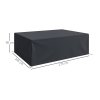Outsunny 600D Oxford Outdoor Garden Furniture Sofa Set Cover, Waterproof Anti-UV Rattan Sun Lounger Protection Protector Cover, 275L x 205W x 90Hcm, Black