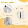 PawHut Wooden Dog Gate, Dog Fence Indoor, Freestanding Dog Barrier, Adjustable Lockable Fence with 3 Panels, 71H x 113-166W cm, White