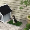 PawHut Dog Toilet, Artificial Grass for Dogs with Tray for Potty Training Indoor Outdoor Use, Puppy Dog Grass Pad Easy to Clean, 2 Packs, 67 x 41cm, Green