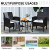Outsunny 45cm Square Garden Table, Outdoor Metal Bistro Side Desk with Mesh Top, Black