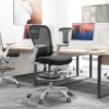 HOMCOM Drafting Chair, Swivel Draughtsman Chair, Ergonomic Office Chair, Mesh Standing Desk Chair with Flip-up Armrest, Lumbar Support, Adjustable Foot Ring, Black and White