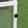 PawHut Wooden Rabbit Hutch with Run Large Guinea Pig Cage, Small Animal House for Indoor with Tray, 151.5 x 106 x 97cm, Light Grey