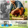 Outsunny Garden Cart with Wheels, Garden Stool Trolley with Tool Tray, Rolling Garden Seat for Weeding, Planting, Blue